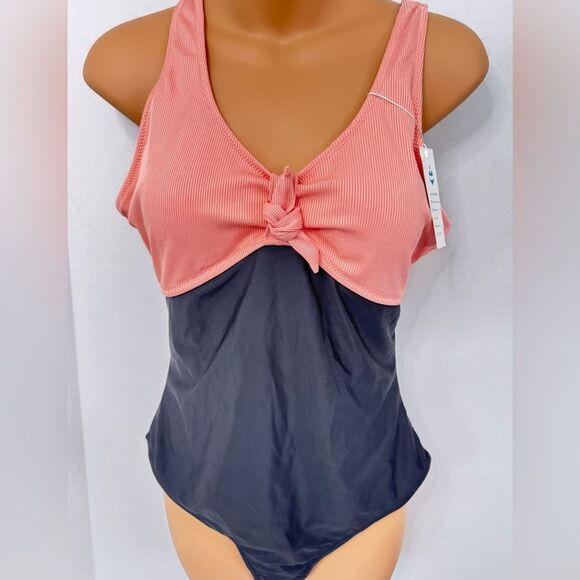 Beachsissi Other - Beachsissi Swim One piece bathing suit peach black Women Large New Resort wear